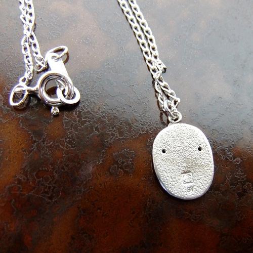 ちょぼ平 妖精? おじさん?? 彫金シルバーペンダントネックレス