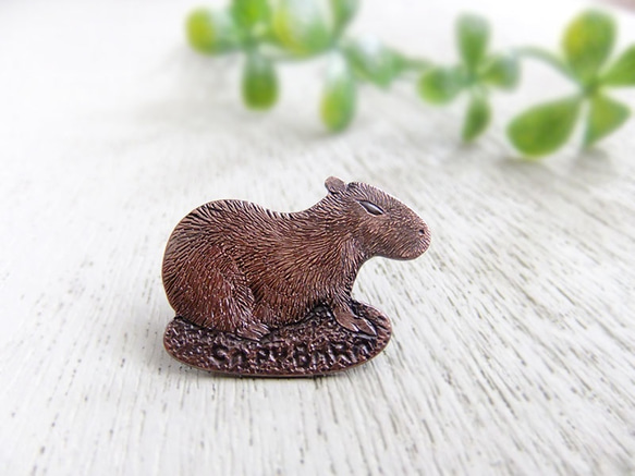 Capybara Goods♪Capin Badge Capybara Pins Pin Badge 第1張的照片