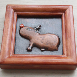 紅鼻子馴鹿水豚雕刻圖片 第4張的照片