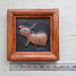 紅鼻子馴鹿水豚雕刻圖片 第5張的照片