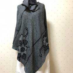 羽織リメイク 絞りのポンチョ 正絹 その他トップス yuki-usagi