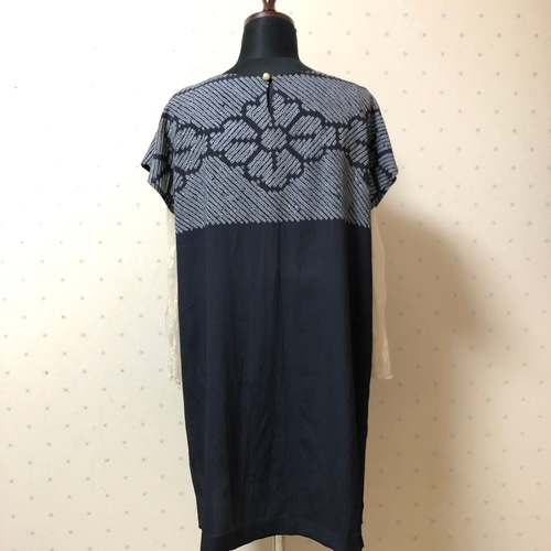 兵児帯リメイク 絞りの チュニック ワンピース チュニック yuki