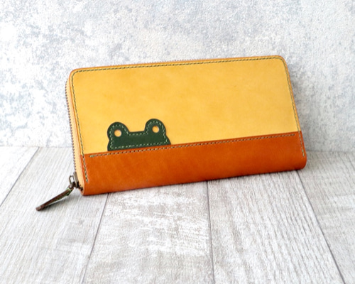 ★8700→8000★スーちゃん＆ビリーくん★ブラウン系＊ハンドメイド＊長財布＊ 0_4e602ec08b579315f6a1ec7760ac