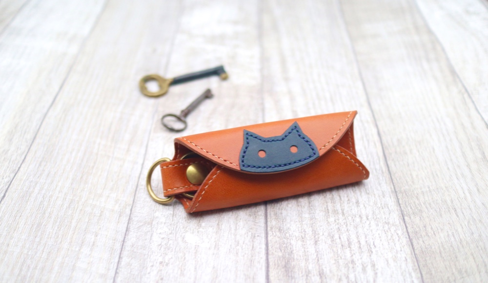 ネコちゃんのキーケース [本革]