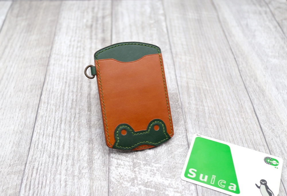 カエルちゃんのパスケース [本革]