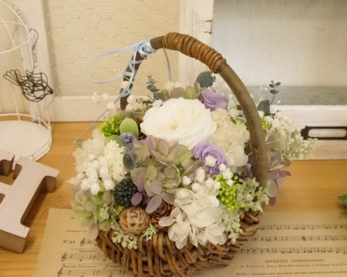 プリザーブドフラワーアレンジメント 秋待ち アートフラワー 花