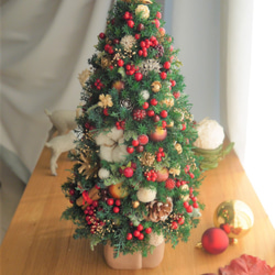 「Creema限定」クリスマスツリー　ヒムロスギとたくさんの実 5枚目の画像