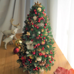 「Creema限定」クリスマスツリー　ヒムロスギとたくさんの実 9枚目の画像
