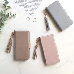 全機種対応★薄型軽量ハイクオリティ シンプルレザー調 アイフォン 手帳型スマホケース アイホン iPhoneケース 北欧 3枚目の画像