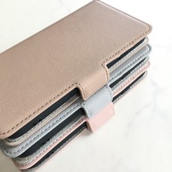 全機種対応★薄型軽量ハイクオリティ シンプルレザー調 アイフォン 手帳型スマホケース アイホン iPhoneケース 北欧 5枚目の画像