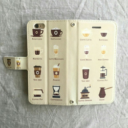 【iPhone】Coffee cafe*タッセル付*上質PUレザー*アイフォン手帳型ケース*アイホン5SE/8plus 3枚目の画像