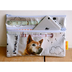 Matsu pouch - 素朴な犬のポーチ 2枚目の画像