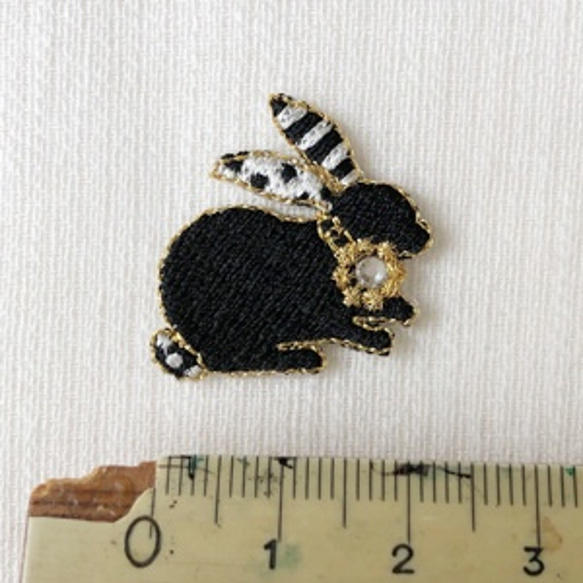 うさぎ ワッペン[WA070] 2枚目の画像