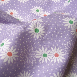 白小花×薄紫　USAコットン[N307] 4枚目の画像