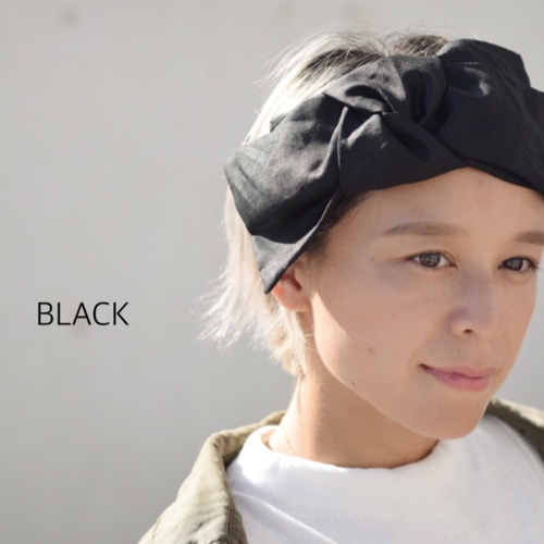 再販＊フレンチリネン リボンターバン ヘアバンド・ターバン