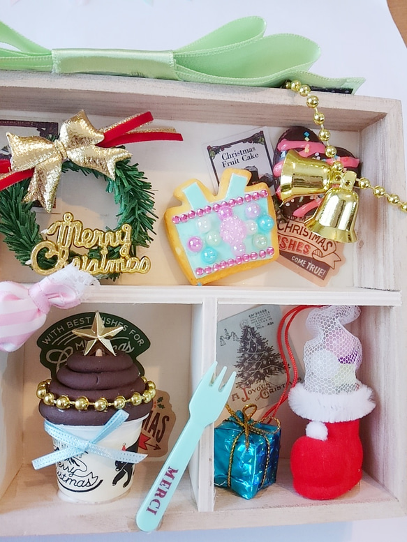 sale ♥ X'masプレゼントbox ♥ グリーン 3枚目の画像