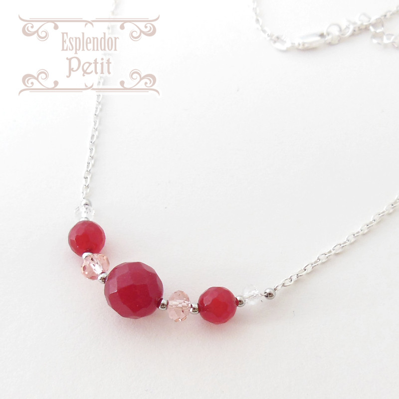 天然石ルビーネックレスA【Esplendor Petit】