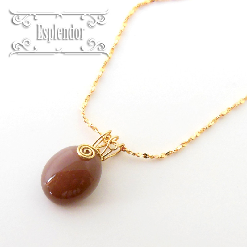 レア★スリランカ産・8.2カラット ブラウンムーンストーンペンダント