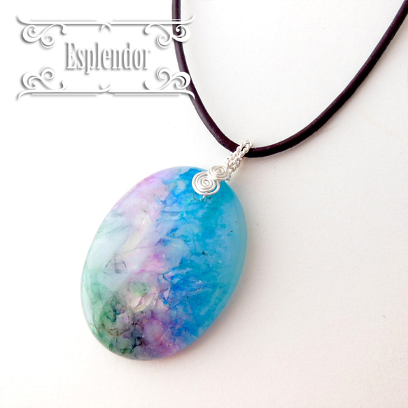 【2024年最新】大人気ブランドの人気アイテム  Beautiful agate] アゲート・本皮紐 結晶 マルチカラー オニキス