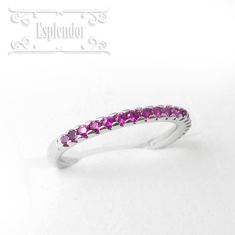 アフリカ産 高品質ピンクロードライトガーネット シンプルリング 16号