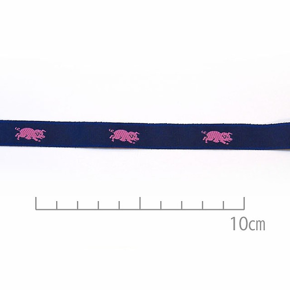 ピンクのこぶた　ヴィンテージ織りテープ　vrt001 2枚目の画像