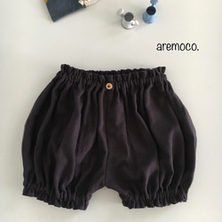 kids Wガーゼのギャザーたっぷりパンプキンパンツ　　かぼちゃパンツ　ブルマー　カラー選択　受注製作 1枚目の画像