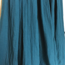 ［受注製作］送料無料  Bluegreenタック＆ギャザースカート 4枚目の画像