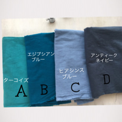 kidsハーフリネンのプルオーバーシャツ半袖☆ブルー特集 (受注製作) 3枚目の画像
