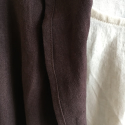 新ワッシャーリネンのローブコート（受注製作）  リネン100%  トリプルスイングワッシャー加工　 2枚目の画像