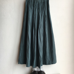 ☆Wガーゼのプリーツスカート  受注製作　カラー選択 2枚目の画像