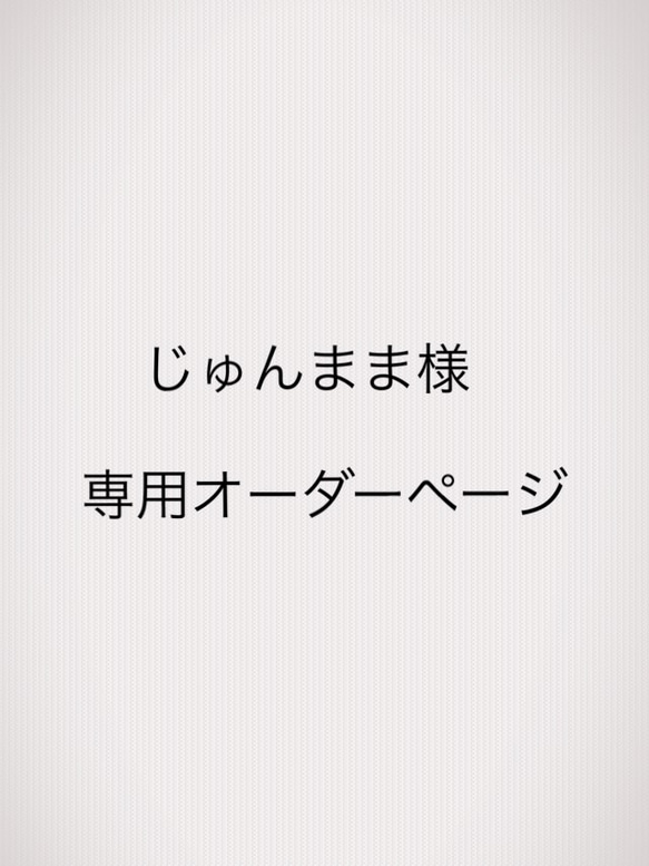 じゅんまま様  専用オーダーページ 1枚目の画像