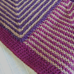 手編み　ドミノ編みブランケット 3枚目の画像