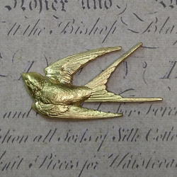 BEHOLD 真鍮製 燕 M 1個 ツバメ スワロー 鳥 アメリカ製 パーツ