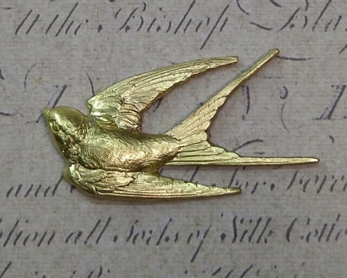 アンティーク　真鍮　幸せを呼ぶツバメ　燕 アンティーク 真鍮 幸せを呼ぶツバメ 燕