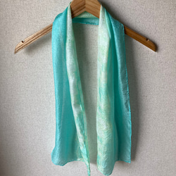 染め　絹スカーフ　 2枚目の画像