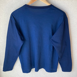 天然藍染　長袖Tシャツ　女性用　 L 2枚目の画像
