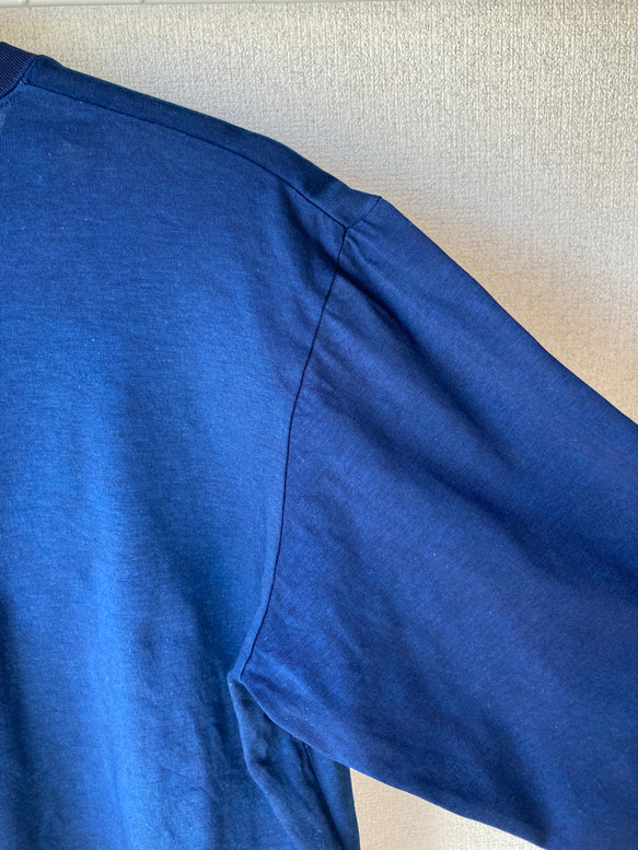 天然藍染　長袖Tシャツ　女性用　 L 4枚目の画像