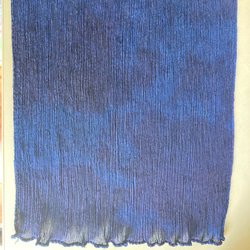 天然藍染　プチスカーフ　絹 5枚目の画像