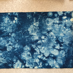 天然靛藍染色餐墊棉 第1張的照片