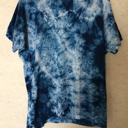 天然藍染　ドルマリンＴシャツ　スーピマ綿 2枚目の画像