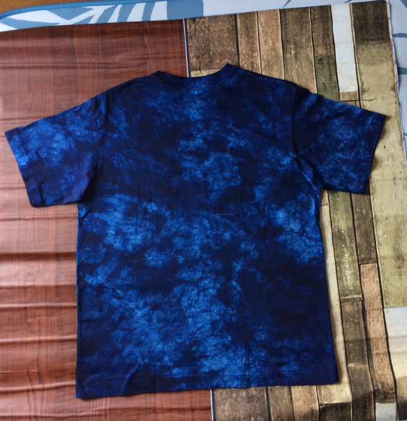 天然藍染 Tシャツ男性用 L 2枚目の画像