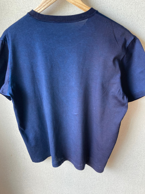 天然藍染  女性用Tシャツ女性用半袖Ｌ〜L L 3枚目の画像