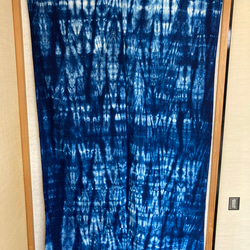 天然靛藍染色棉商譽棒143厘米長20％ 第2張的照片
