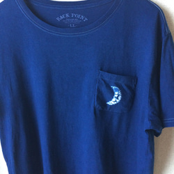 天然藍染 男性用Tシャツ半袖 LL  綿 3枚目の画像