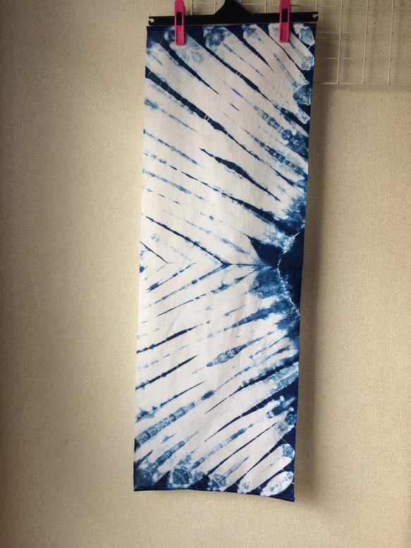 天然靛藍染色手巾棉 第4張的照片
