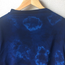 天然藍染 オフネックTシャツ長袖女性用F 3枚目の画像