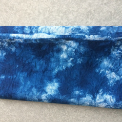 天然藍染 綿日本手ぬぐい地  晒 1枚目の画像