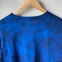 天然藍染　カジュアルTシャツ半袖　男性用M 4枚目の画像