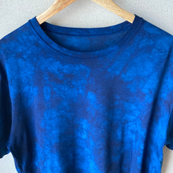 天然藍染　カジュアルTシャツ半袖　男性用 L 3枚目の画像