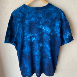 天然藍染　カジュアルTシャツ半袖 男性用　M 2枚目の画像